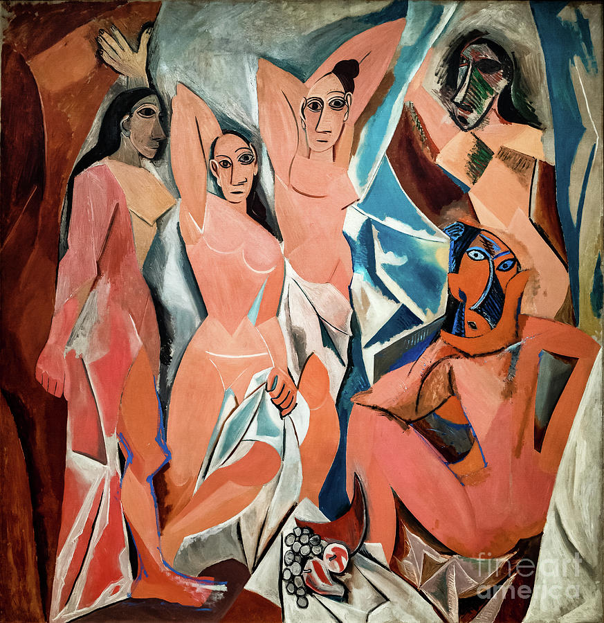 Les Demoiselles dAvignon 1907 by Pablo Picasso Painting by Pablo Picasso
