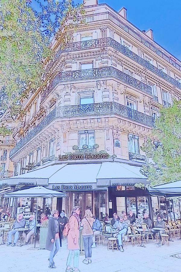 Les Deux Magots Photograph by Edward Meehan - Fine Art America