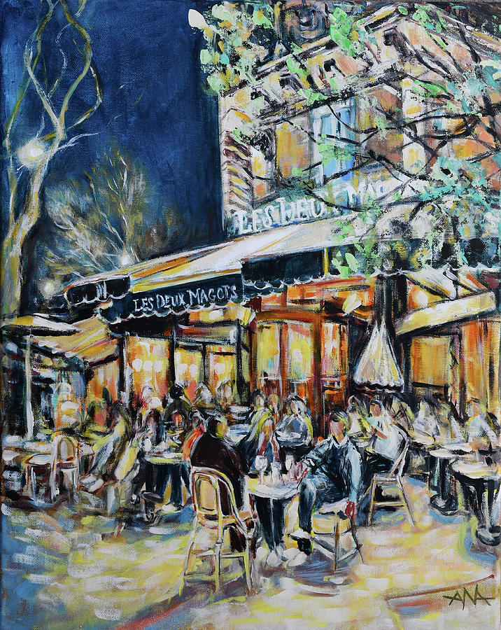 Les Deux Magots Painting by Jolanta Smarz - Fine Art America