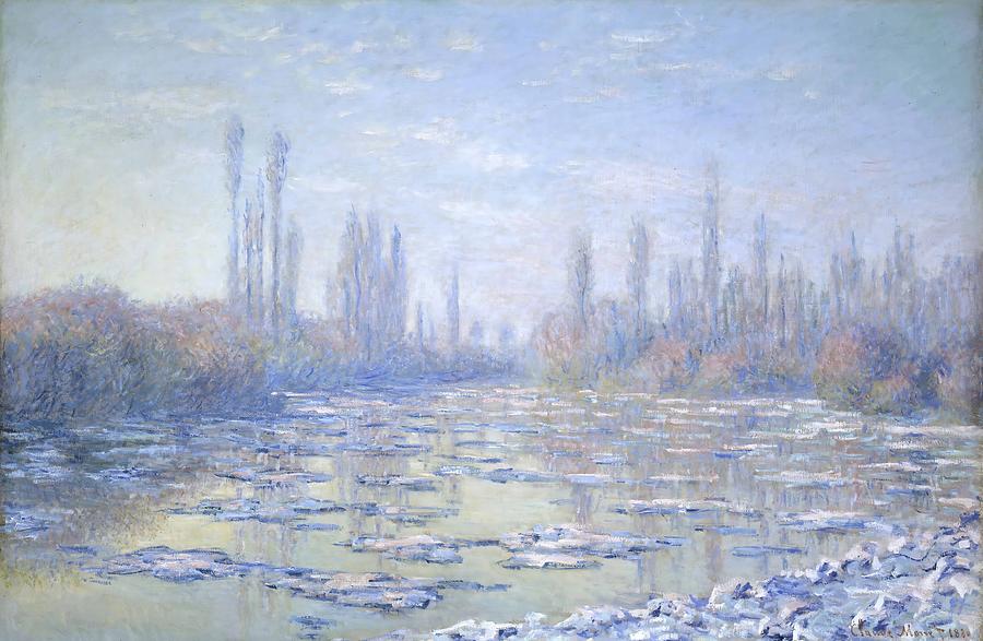Claude Monet Painting - Les Glacons  The Ice Floes   by Claude Monet