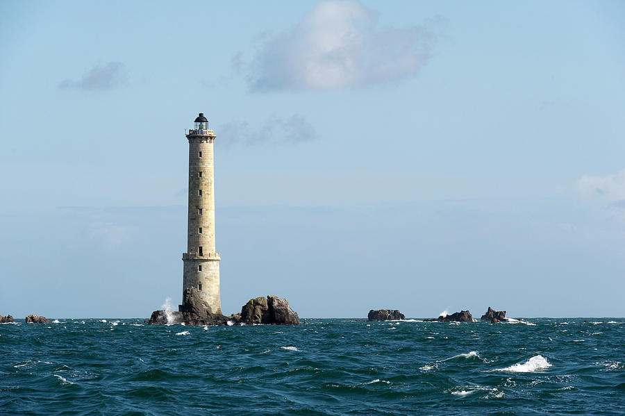 Les Heaux de Brehat lighthouse Photograph by Gary Eason