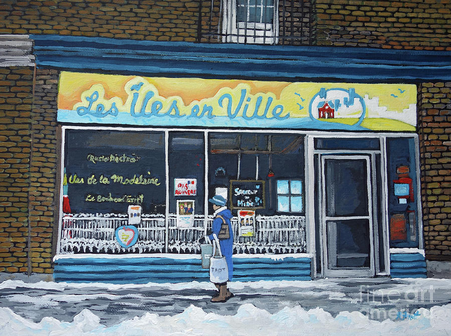 Les Iles en Ville Painting by Reb Frost