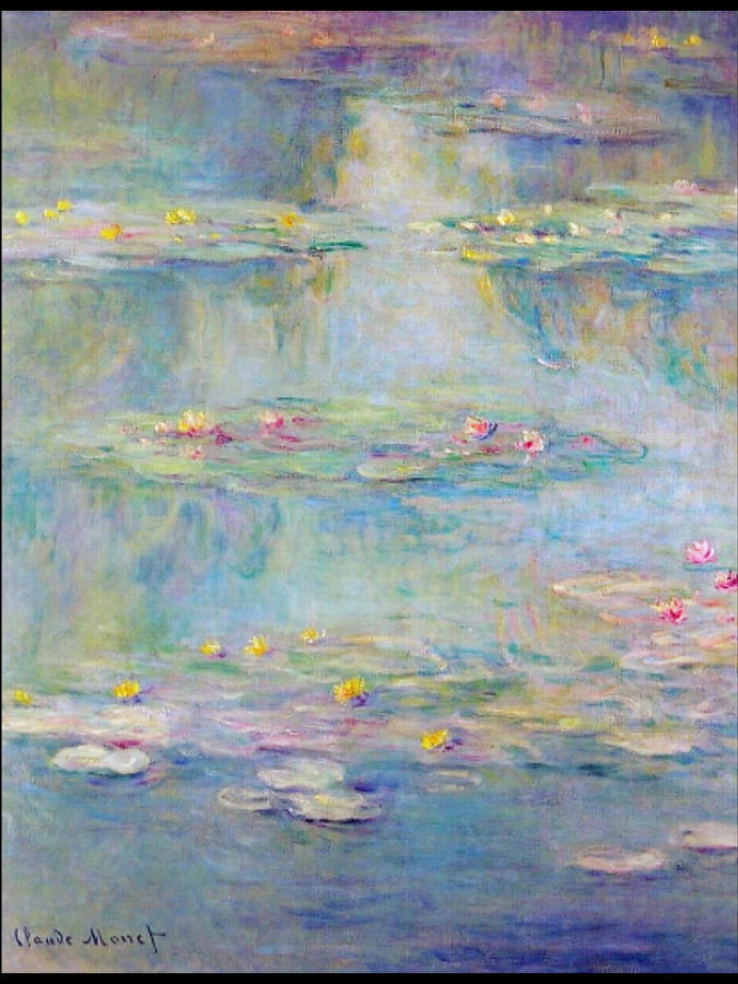 Les Nympheas Bleu Sarcelle De Claude Monet Monet Teal Blue Water