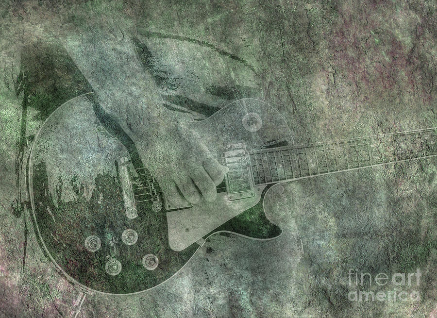 Les Paul Guitar Player Digital Art by Randy Steele
