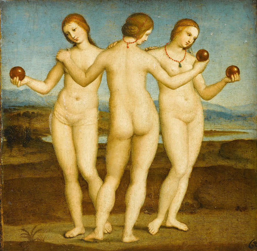 Raphael Painting - Les Trois Gr  ces  by Raphael