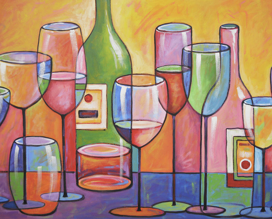 Les Vins Maison Painting by Amy Giacomelli