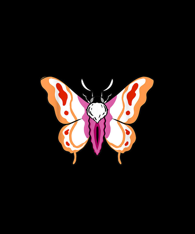 Lesbian Moth Orange Pink Lesbian Pride Drawing By Yvonne Remick Fine