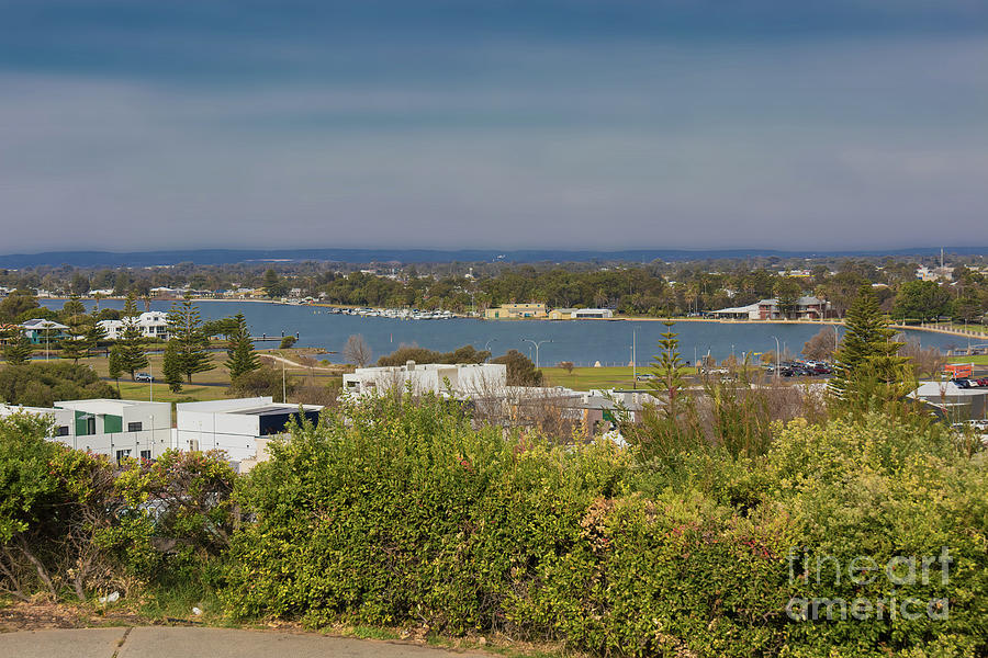Leschenault Estuary from Marlston Hill Lookout, Bunbury, W.Australia Photograph by Elaine Teague