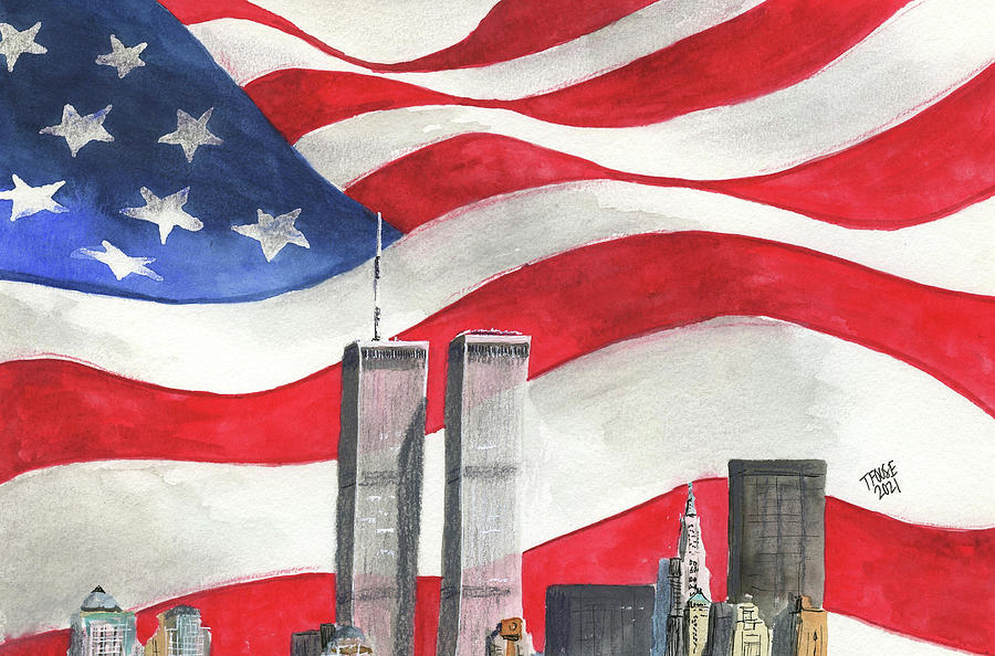 New York City Painting - Lest We Forget by Taphath Foose