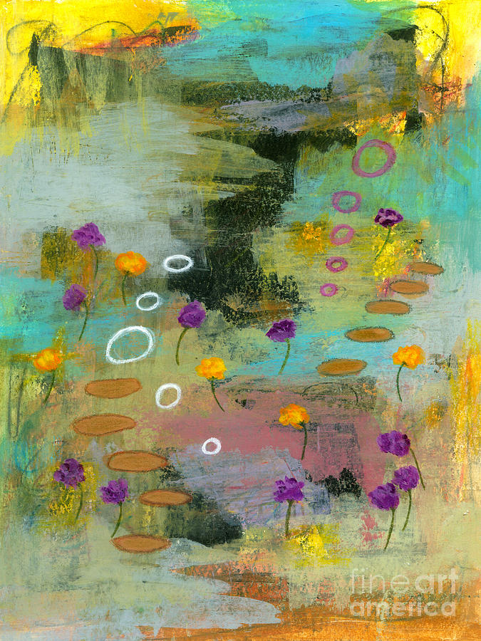 Abstract Landscape Painting - Let it Be 1 Abstract Landscape Flowers Painting by Itaya Lightbourne Abstract Landscape Painting - Let it Be 1 Abstract Landscape Flowers Painting by Itaya Lightbourne
