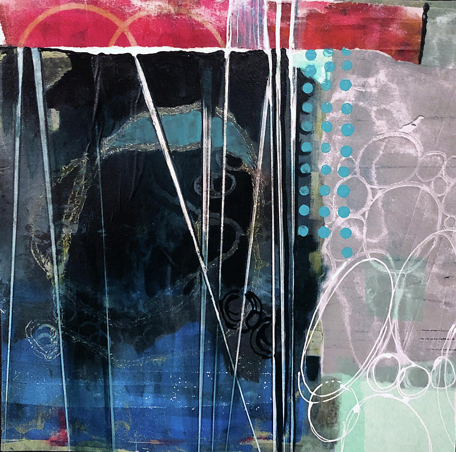 Abstract Mixed Media - Let it Rain by Julie Tibus
