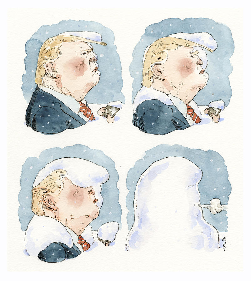 Let It Snow Painting by Barry Blitt