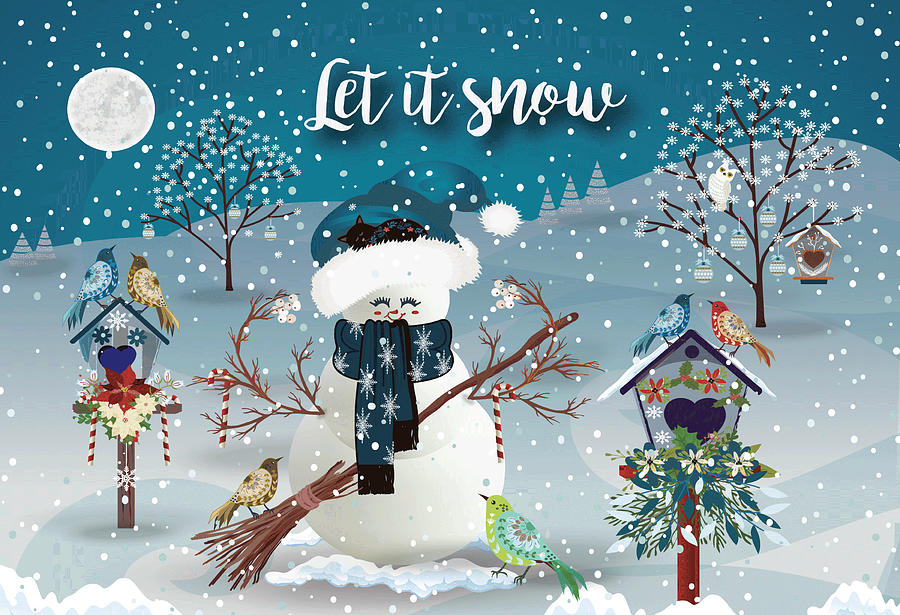 Let it Snow Digital Art by Kim Prowse