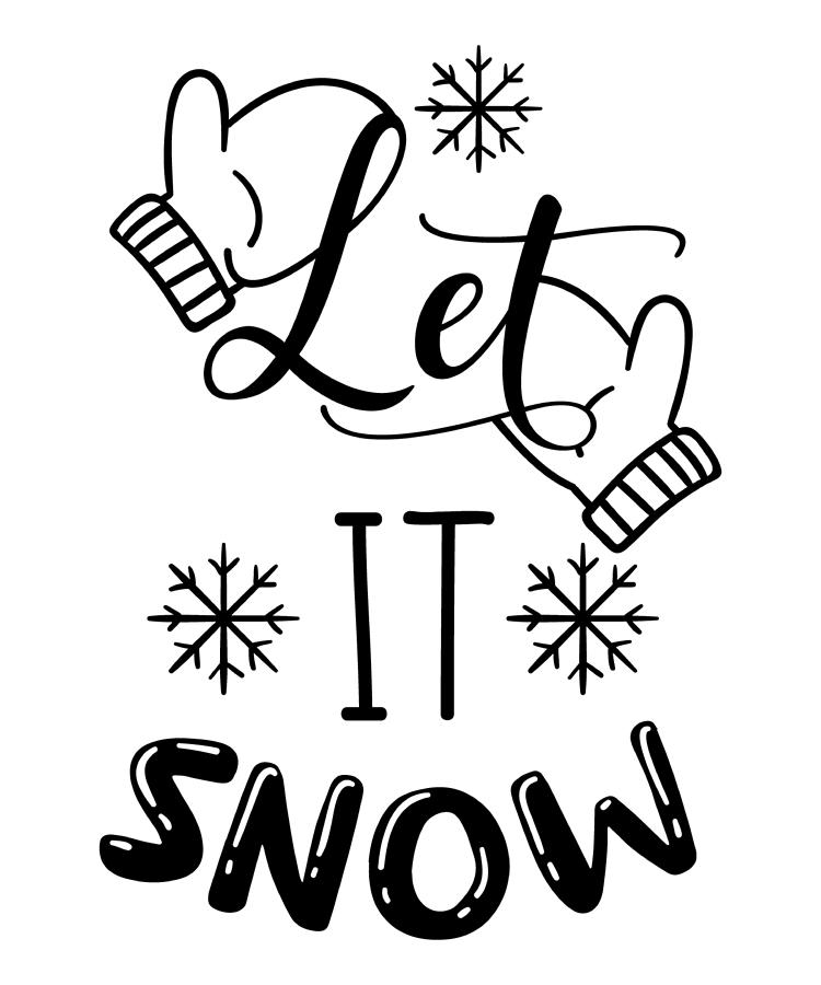 Let It Snow Merry Christmas Gifts Digital Art by Caterina Christakos