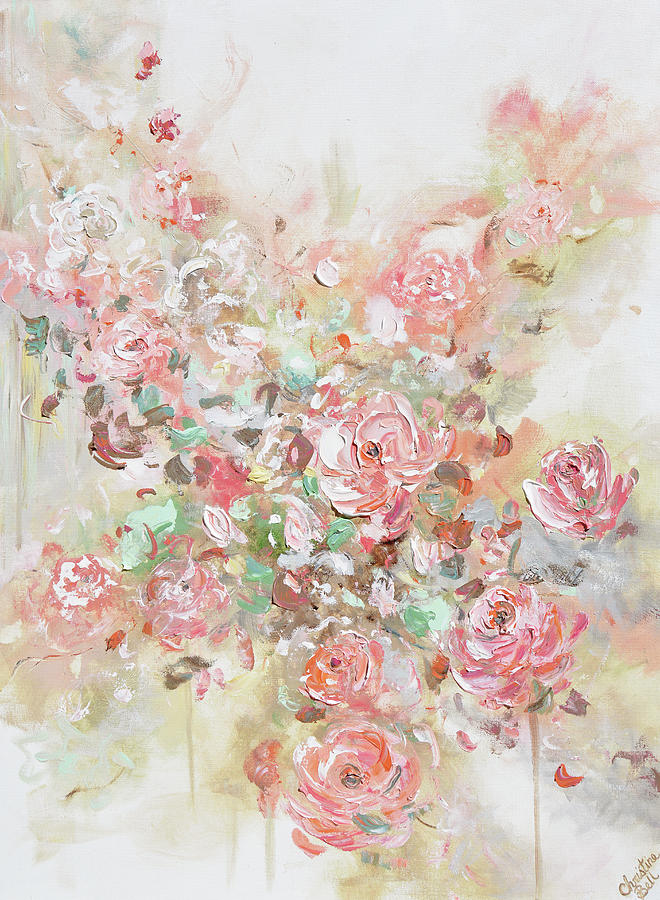 Let Love Bloom Painting by Christine Bell