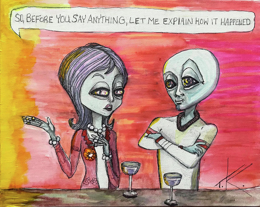 Let Me Explain Painting by Similar Alien