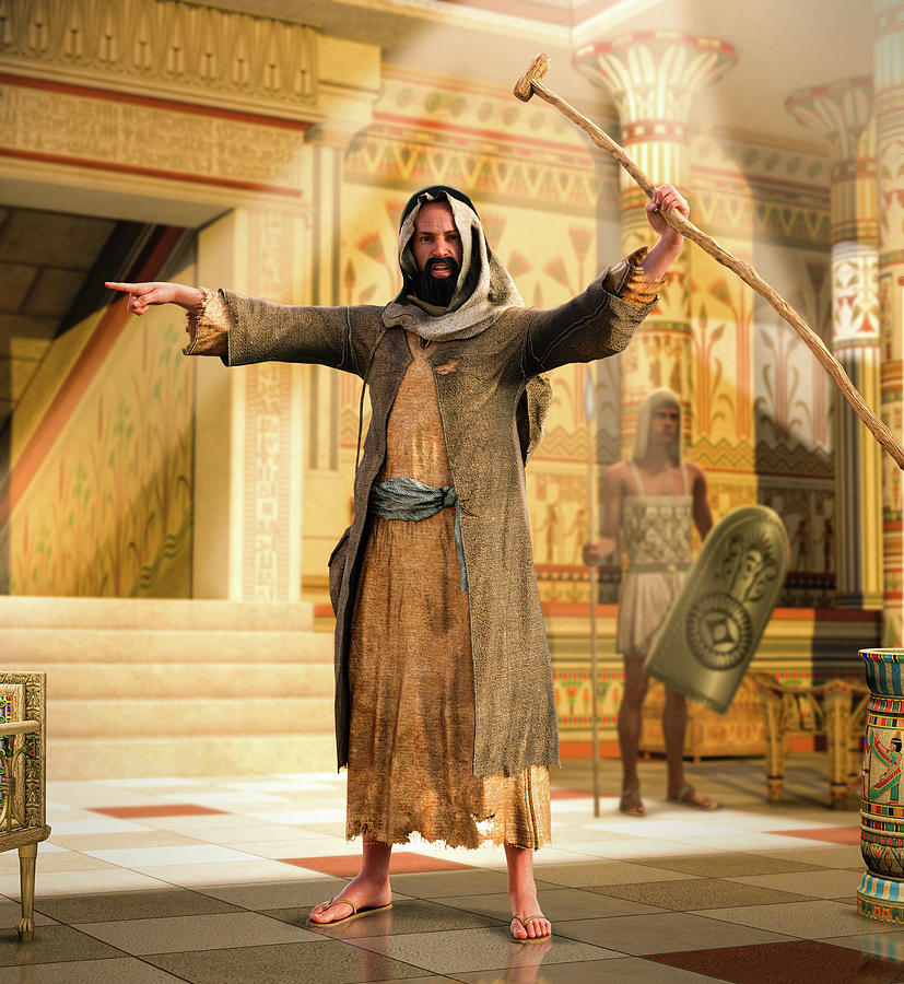 Let My People Go Demands Moses In Egypt Digital Art By Oliver Denker Pixels