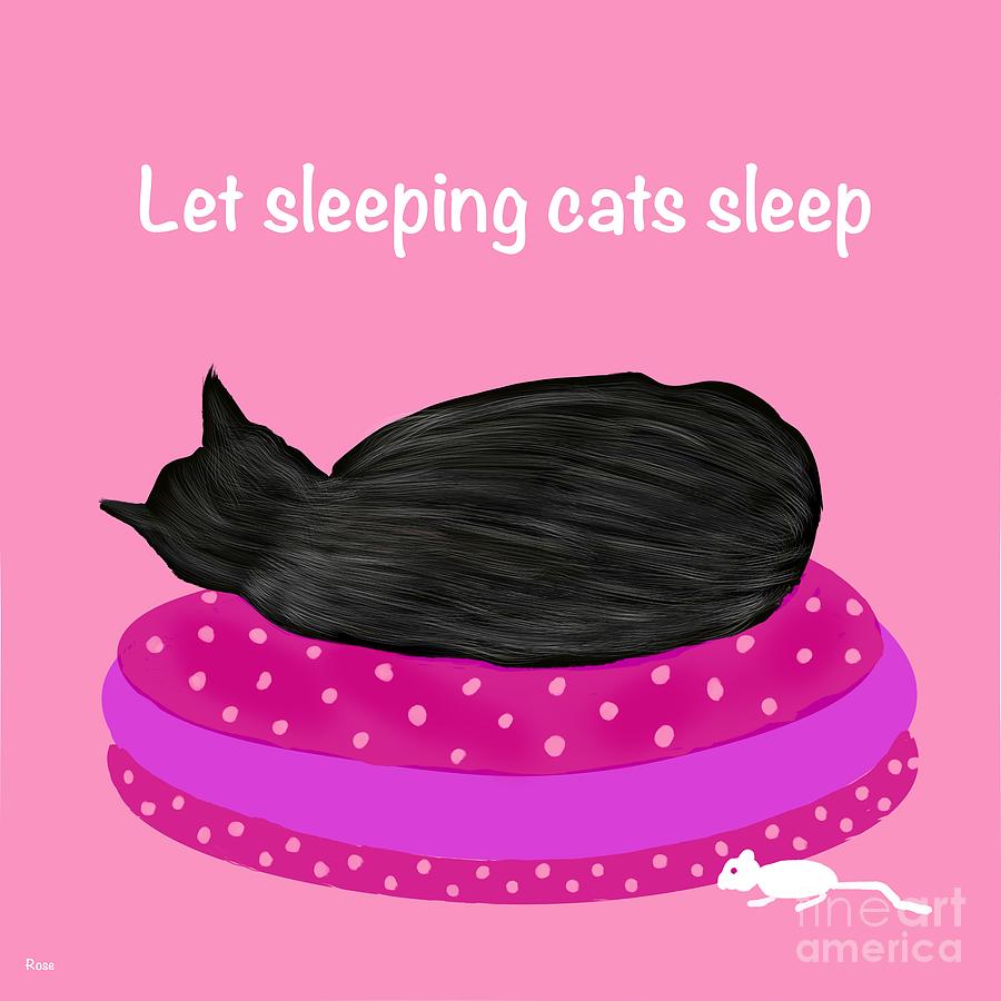 Let sleeping cats sleep Digital Art by Elaine Hayward