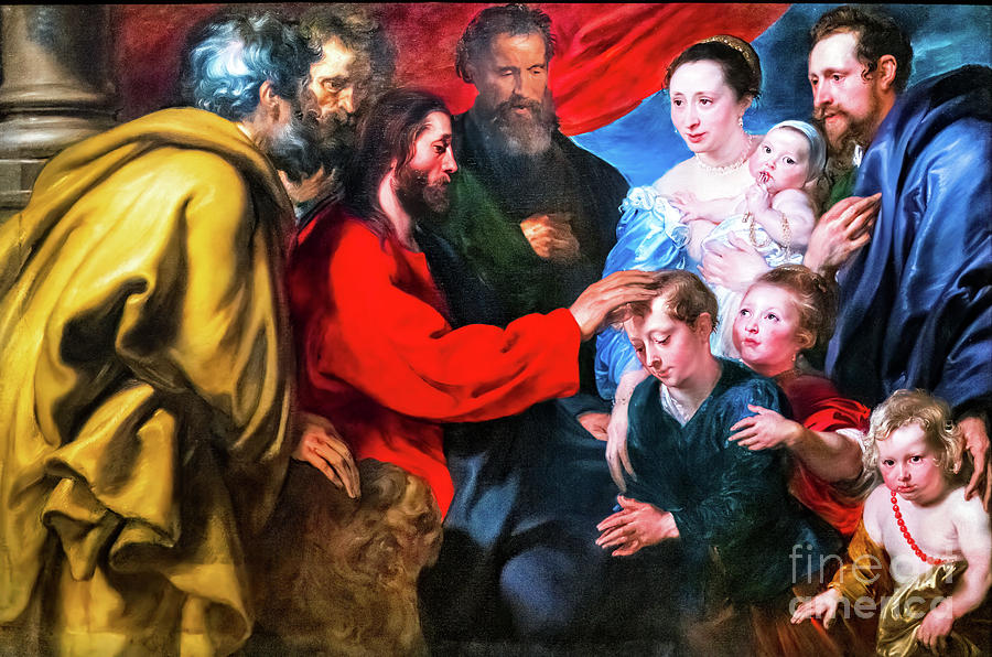 Let the Children Come to Me by Anthony Van Dyck 1619 Painting by Anthony Van Dyck