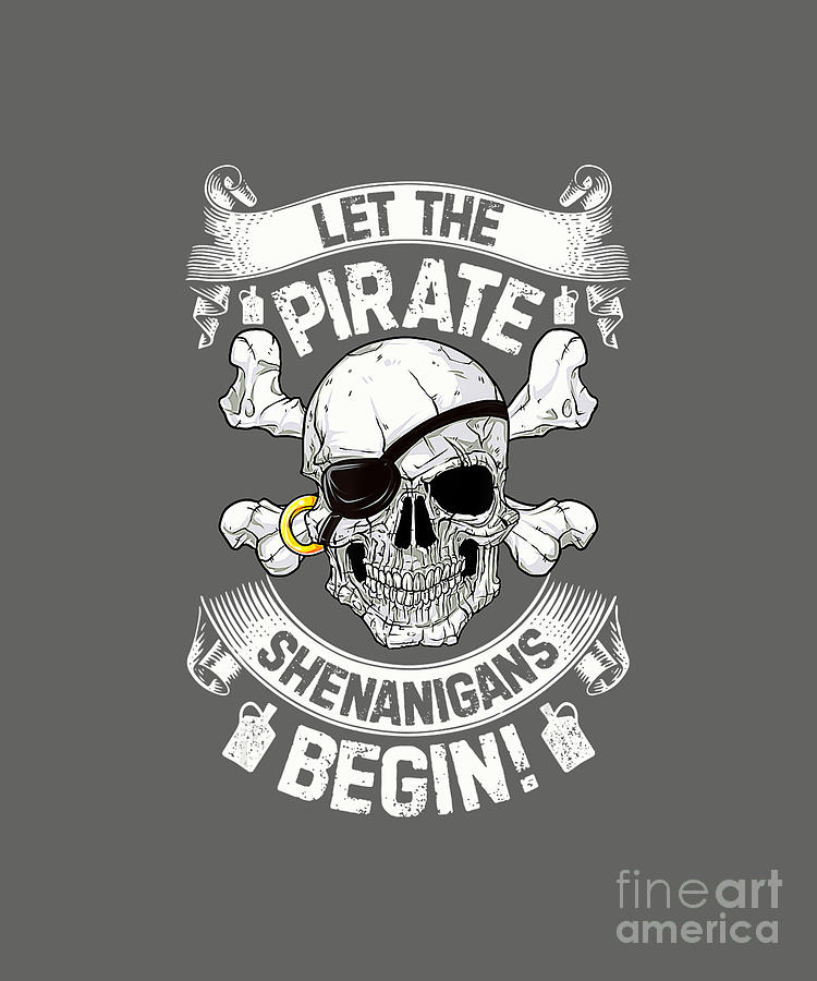 Let The Pirate Shenanigans Begin Jolly Roger Tapestry - Textile by ...