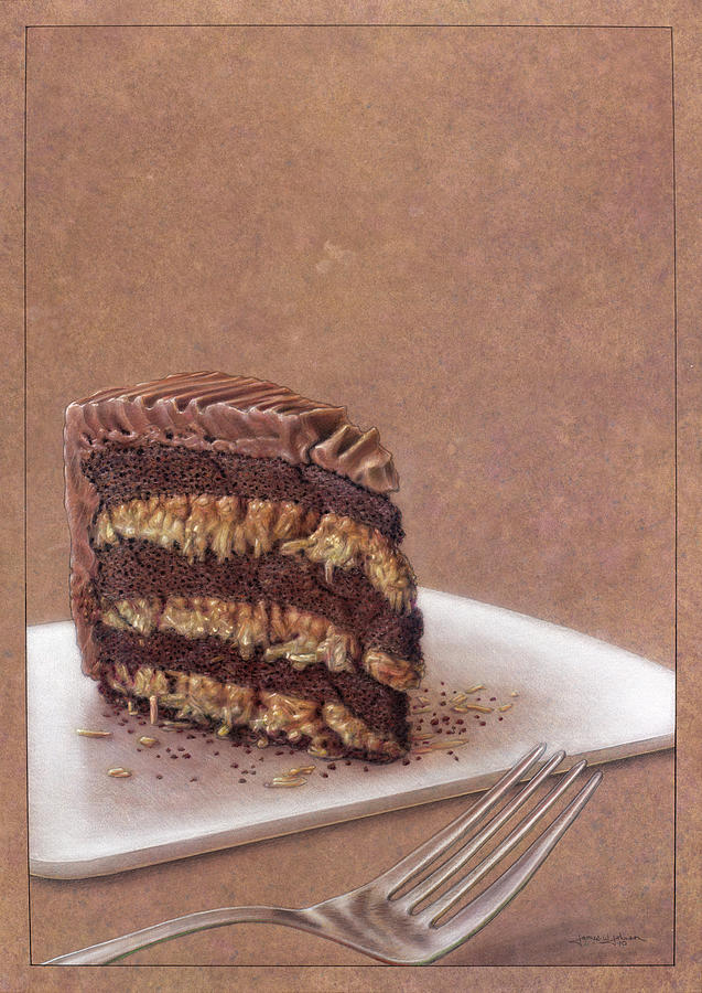 Cake Painting - Let us eat cake by James W Johnson