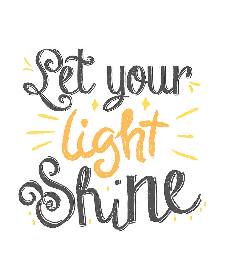 Let Your Light Shine Poster green Painting by Adrian Olivia | Fine Art ...