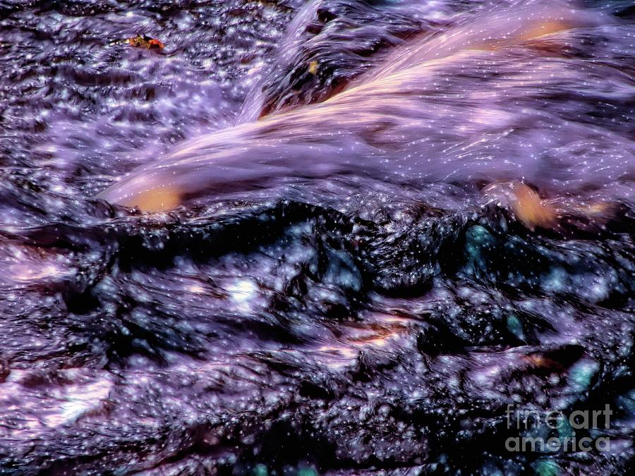 Letchworth State Park Genesee River Cascades Starlight Glitter Abstract  Photograph by Rose Santuci-Sofranko