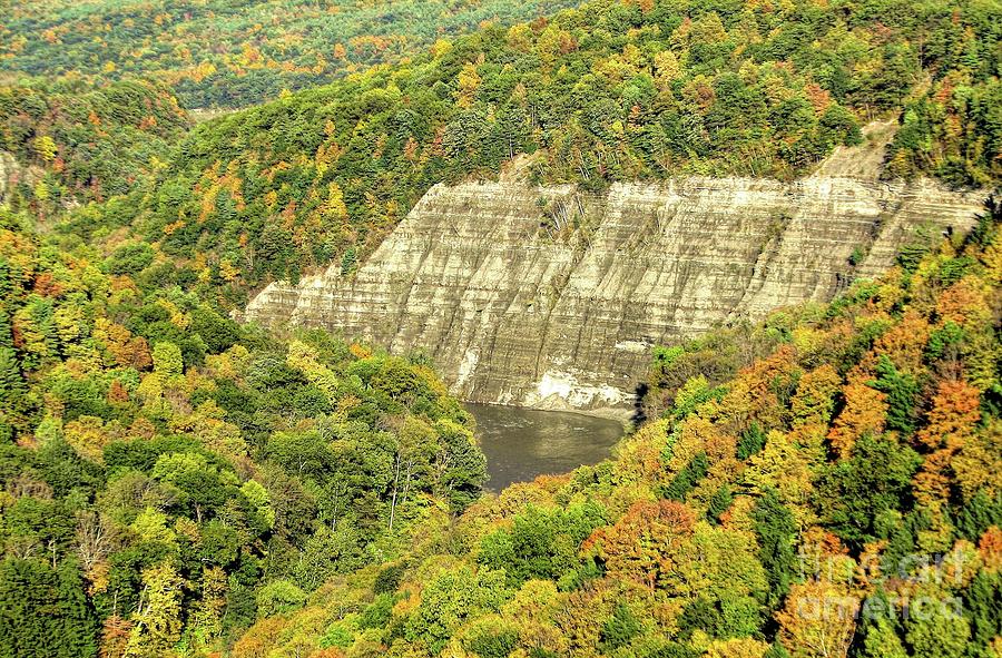 Letchworth State Park Gorge in Autumn Dramatic Effect Photograph by Rose Santuci-Sofranko