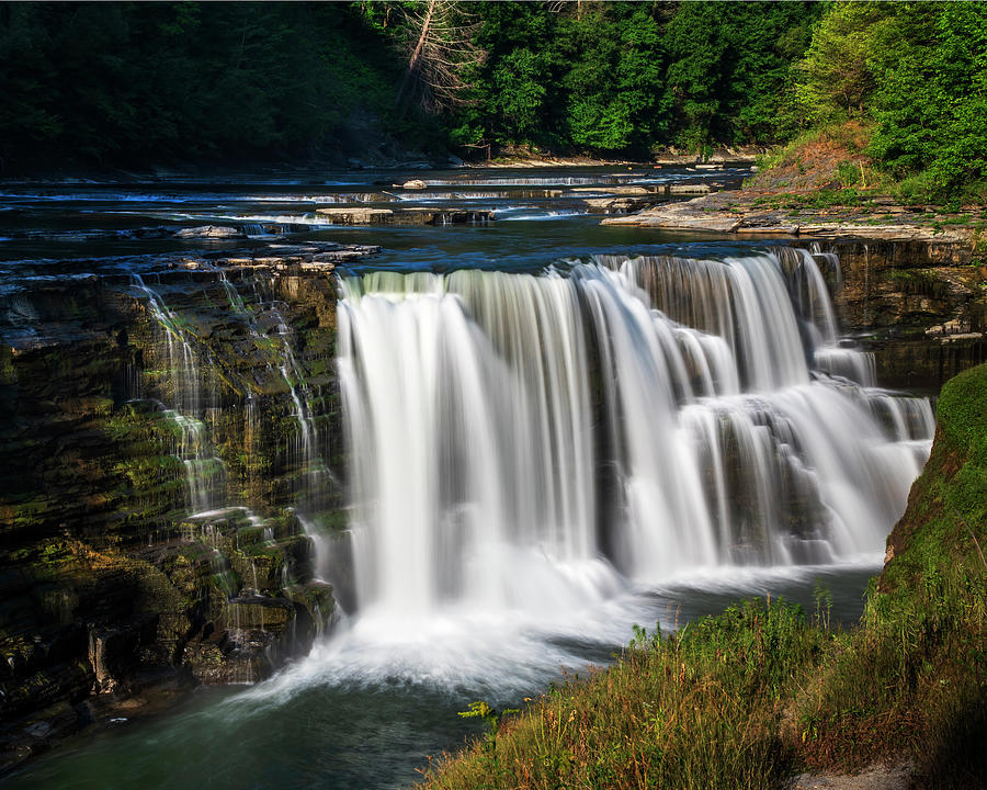 Letchwroth State Park Lower Falls Photograph by Andy Crawford