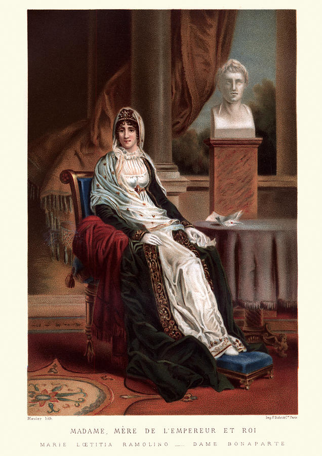 Letizia Ramolin, mother of Napoleon Bonaparte Drawing by Duncan1890