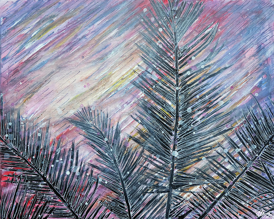 Lets be Fronds  Painting by Laura Hol Art