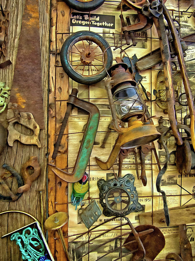 Old Tools On The Wall Photograph by Thom Zehrfeld