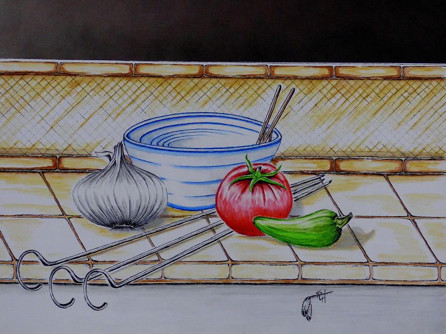 Lets Cook Mixed Media by Kem Himelright