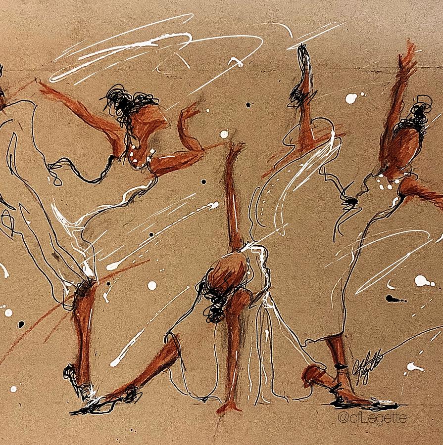 Now We Dance Drawing by C F Legette - Fine Art America