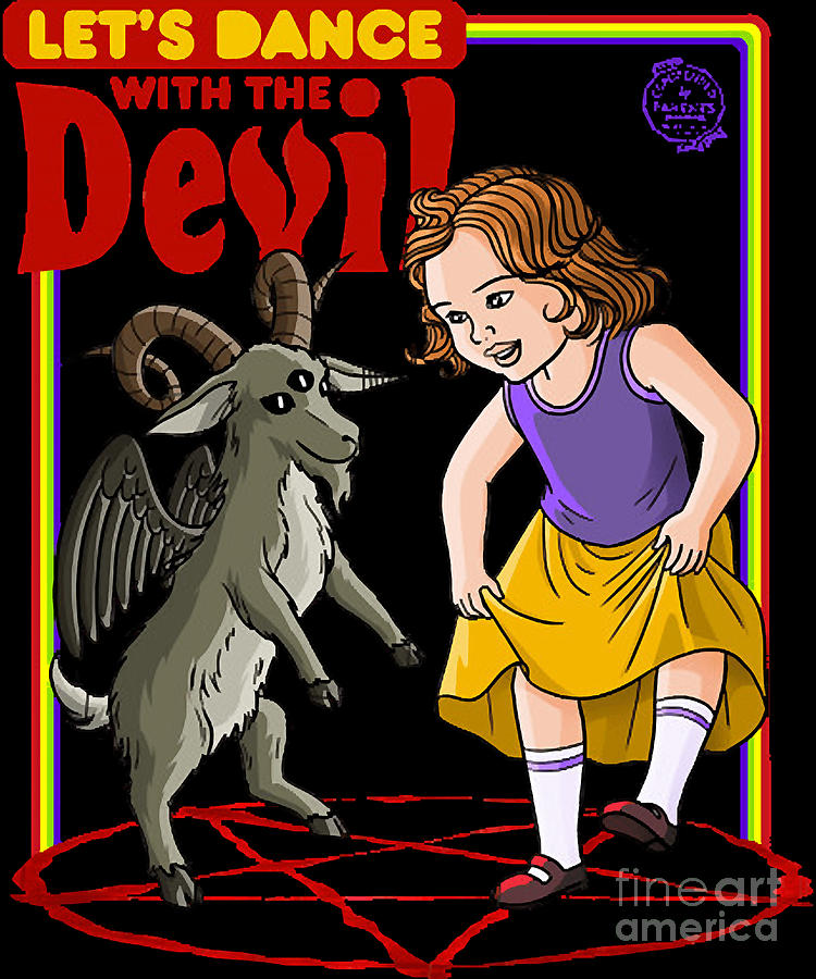 Lets Dance with the Devil Satanic Baphomet game Digital Art by Hanna ...