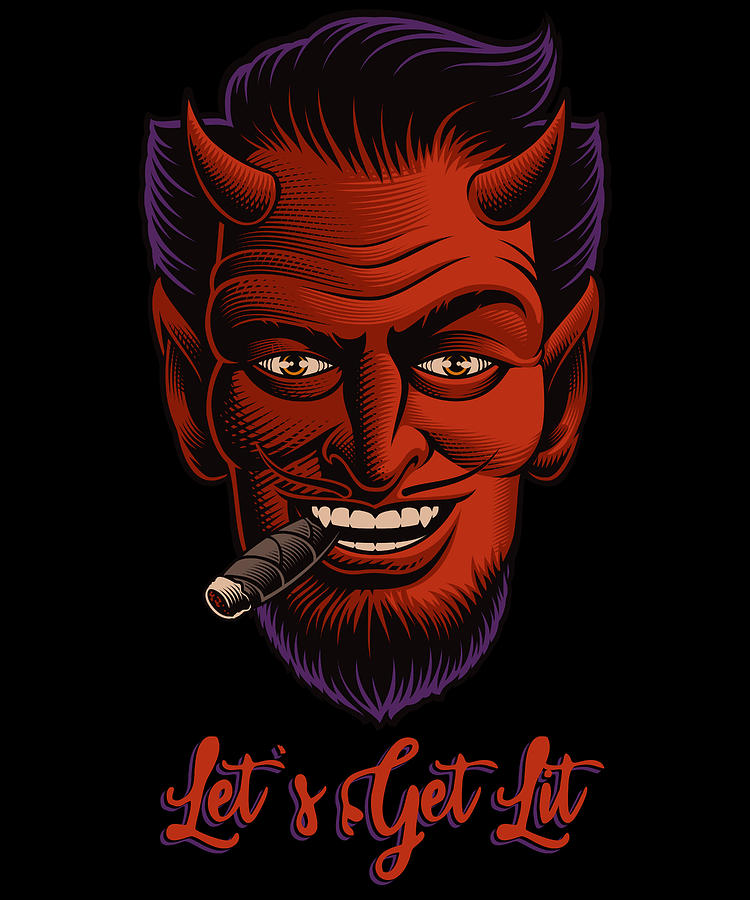 Lets Get Lit Devil Satan Sin Digital Art by Flippin Sweet Gear