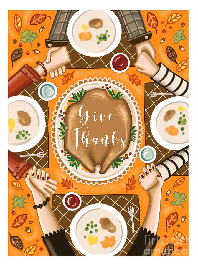 Lets Give Thanks  Painting by Elizabeth Robinette Tyndall