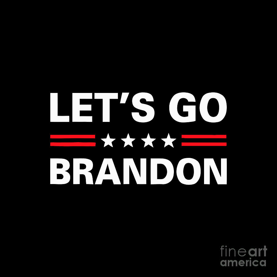 Lets Go Brandon Conservative US Flag Gift Drawing by Arnam Sugerti