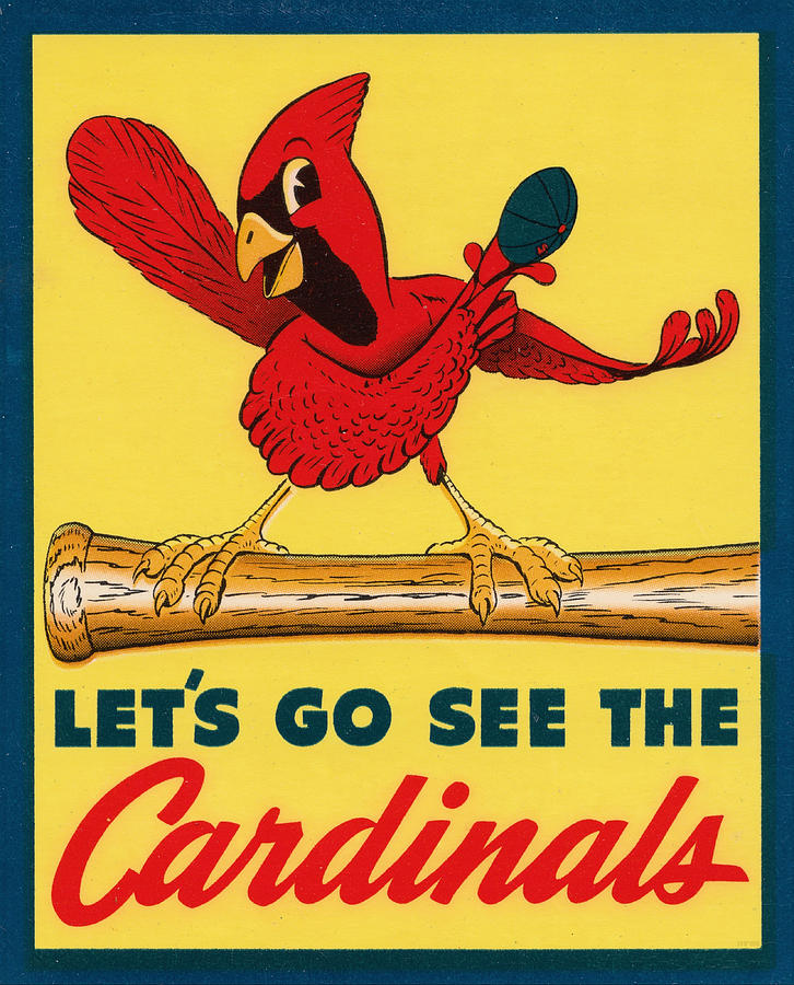 1955 St. Louis Cardinals Scorecard Canvas - Row One Brand