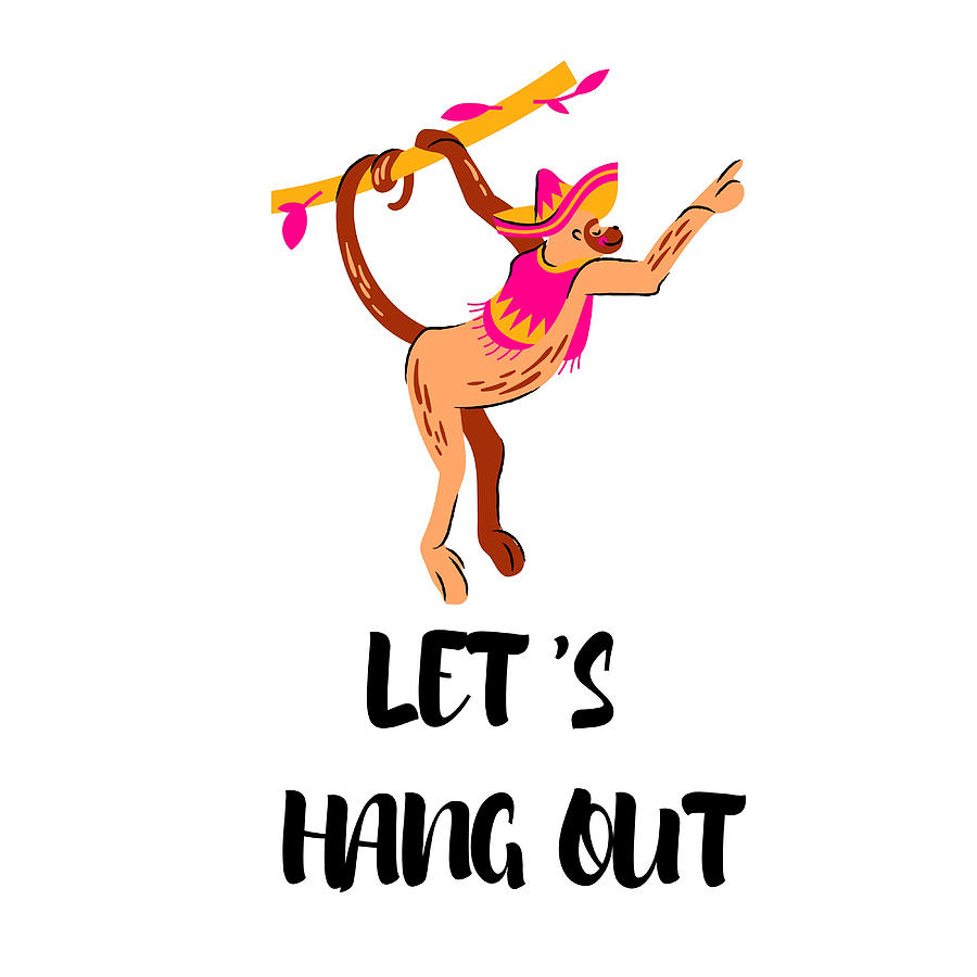 Lets Hang Out Poster aesthetic Painting by Heather Harris | Fine Art ...