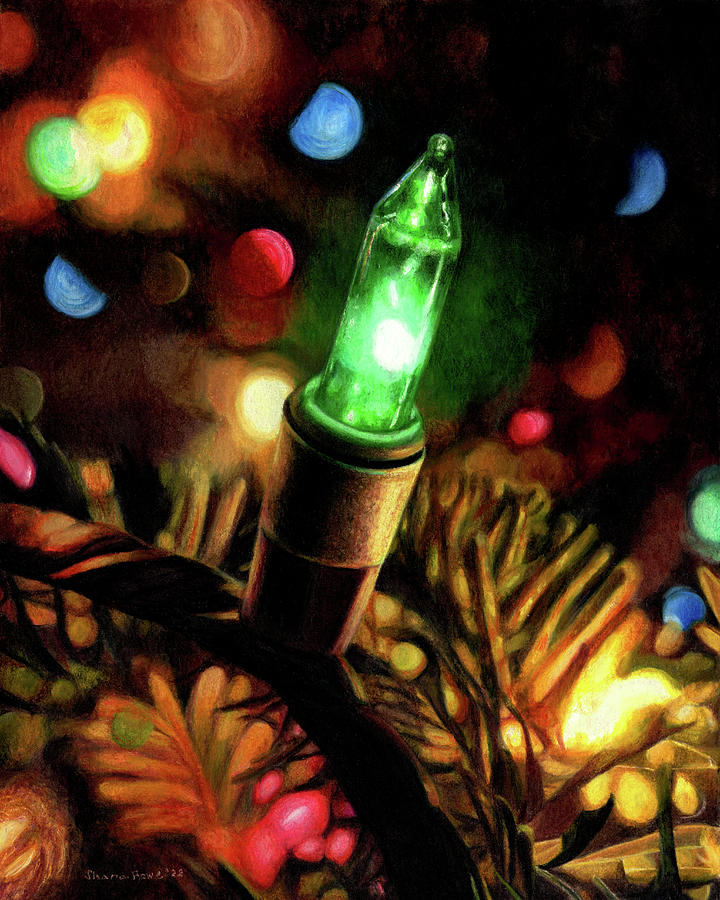 Lets Light the Tree Drawing by Shana Rowe Jackson