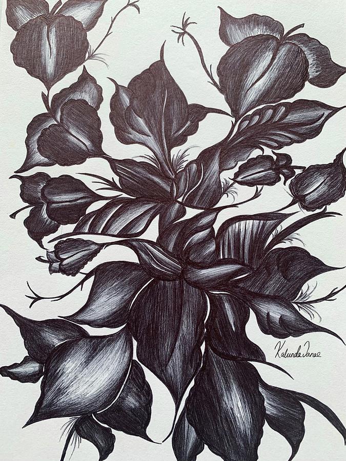 Lets Petal Together  Drawing by Kalunda Janae Hilton