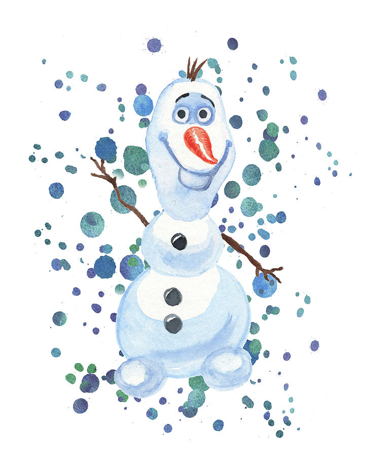 Lets Play Snowballs Silly Olaf Painting by Irina Sztukowski
