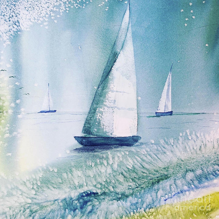 Lets Sail  Painting by Catherine Ludwig Donleycott
