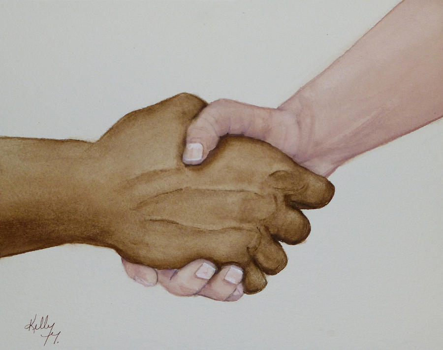 Lets Shake Hands On it Painting by Kelly Mills