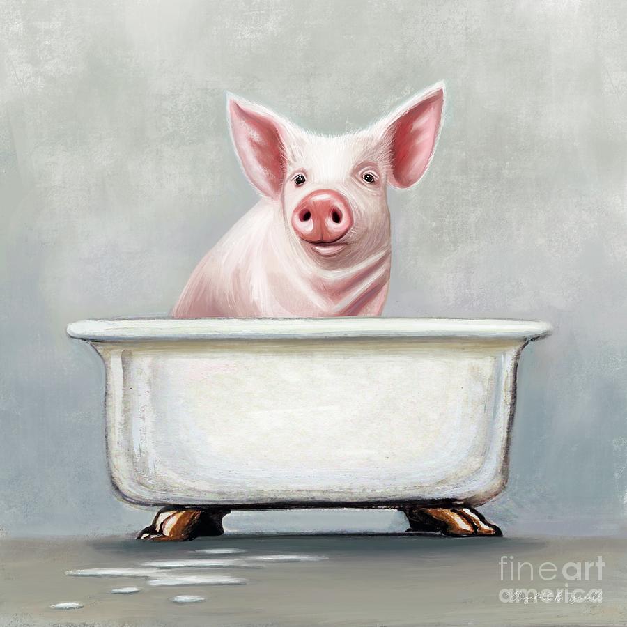 Lets Take a Bath  Painting by Elizabeth Robinette Tyndall