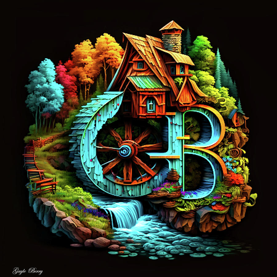 Letter B 03 Digital Art By Gayle Berry - Fine Art America