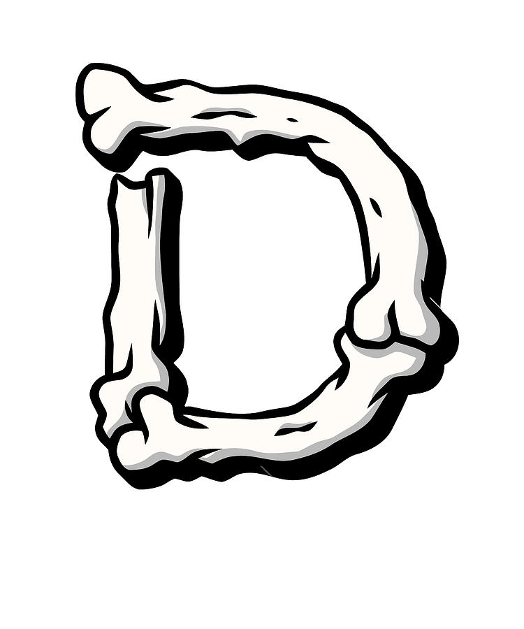 Letter D Graffiti Alphabet, D Typography White letter D, Bone Letter D ...