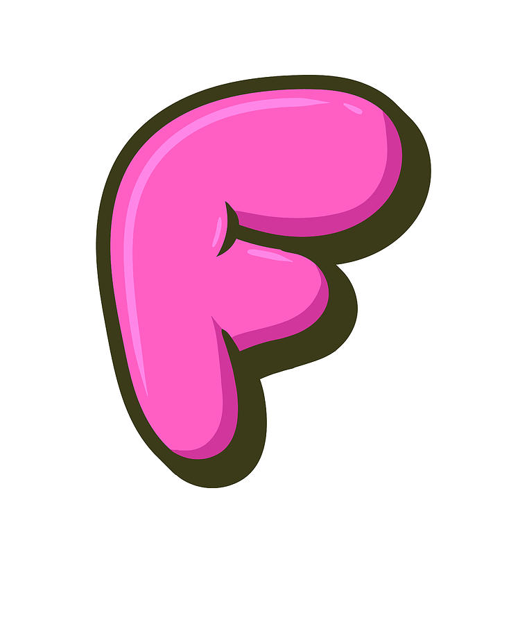 Letter F Graffiti Alphabet, F Typography Pink letter F, Bubble Letter F ...