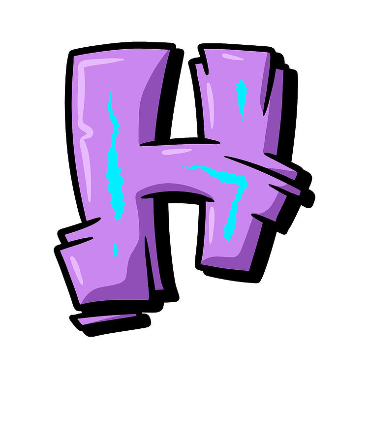 Letter H Graffiti Alphabet, H Typography Purple letter H, Streetart ...